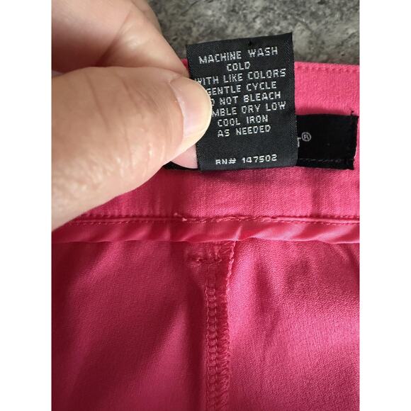 Ashley Stewart Pants Womens 18 Pink Stretch‎ Ankle Slim Fit Dress Work Office - Picture 5 of 9